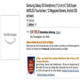 Galaxy S III se pojavio u pretprodaji na Amazonu